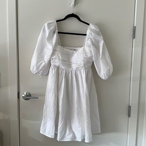 Abercrombie & Fitch Emerson Poplin Dress in White